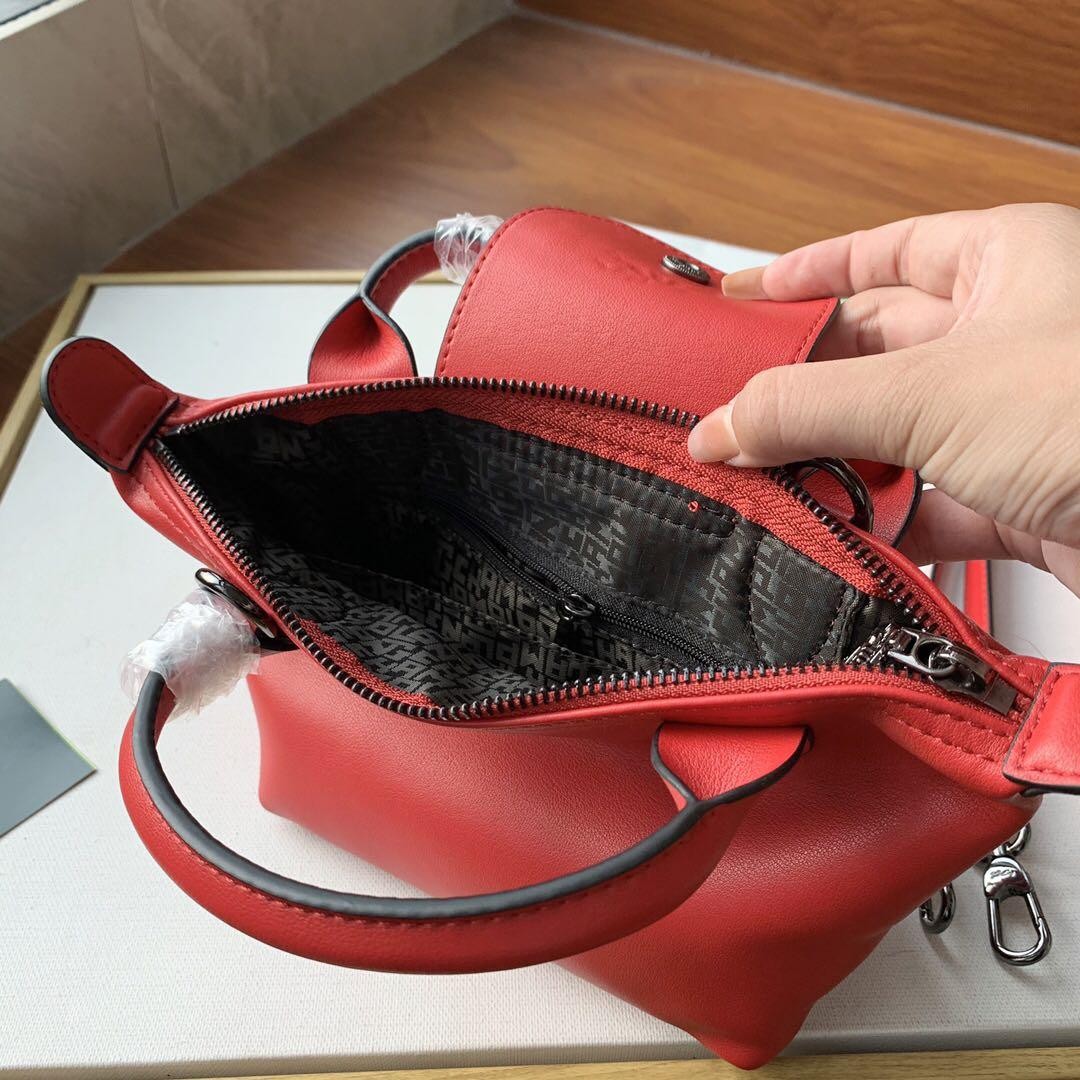 Longchamp Longchamp XS Leather 2way Tote Bag Shoulder Red New From