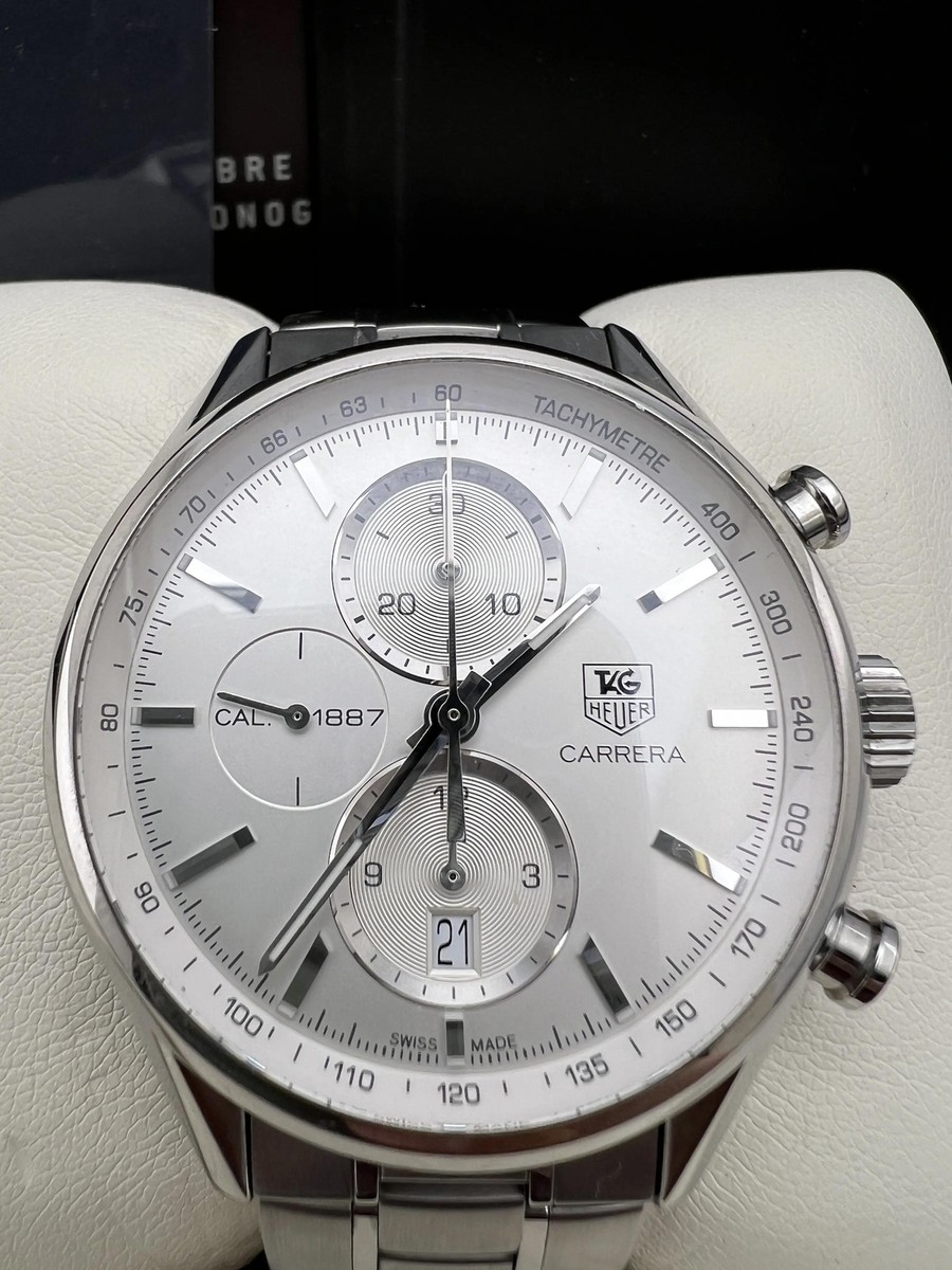 TAG Heuer Carrera Calibre 1887 41mm Chronograph Silver Dial