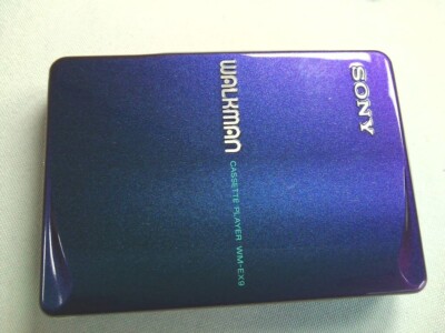 SONY Cassette Walkman WM-EX9 Blue Purple Rare Working Portable