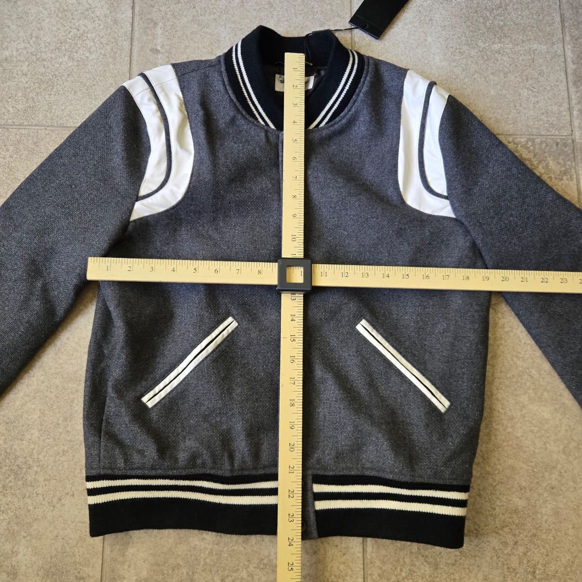 Yves Saint Laurent Paris VARSITY Bomber Teddy Jacket 44 NWT | eBay