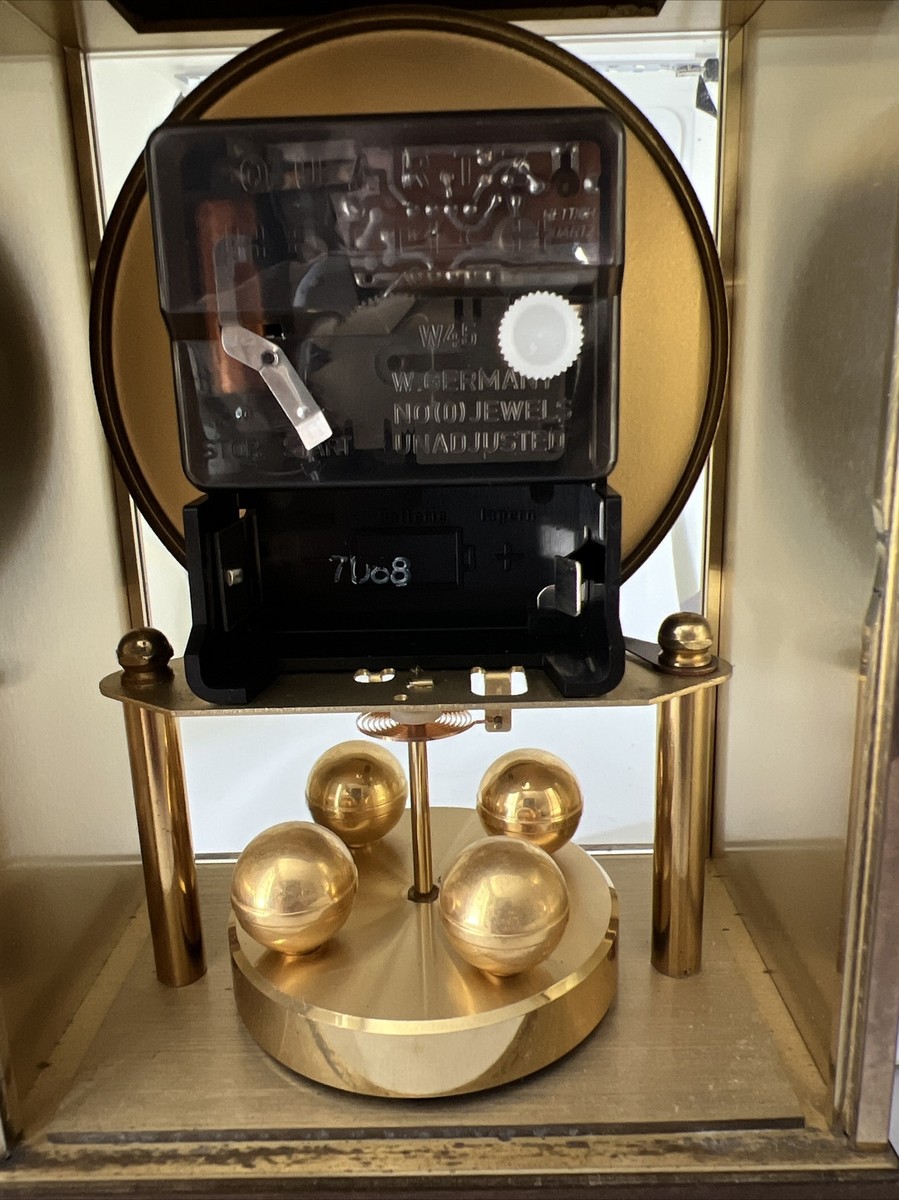 Hettich Table Clock W Germany MCM Goldtone 8”x5.5” | eBay