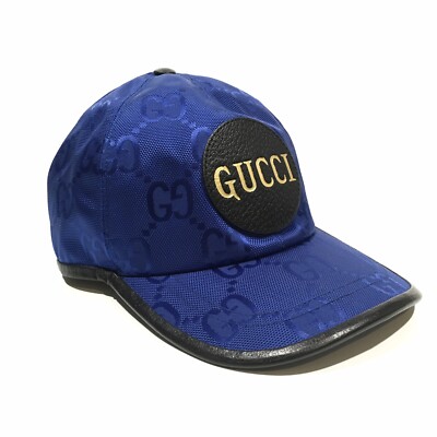 GUCCI JEREMI GUCCISSIMA BASEBALL HAT CAP -ROYAL BLUE / BLACK -SIZE