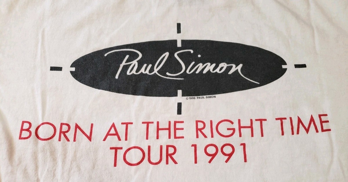 Vtg 1991 Paul Simon Born At The Right Time Tour T Shirt | eBay
