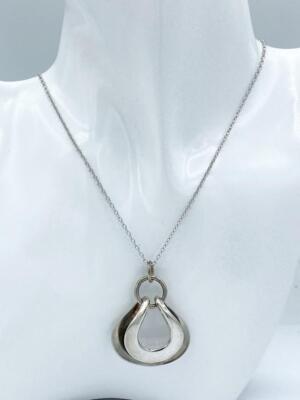 Vintage David Andersen Sterling Silver Modernist Pendant Necklace