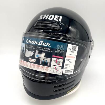 Shoei Glamster Black Neo Classic Retro Full Face Helmet Size L