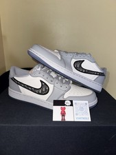 Size 8 - Dior x Air Jordan 1 Low Gray for sale online | eBay