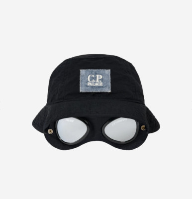 Palace x C.P. Company Goggle Bucket Hat Navy - 25SS, (100