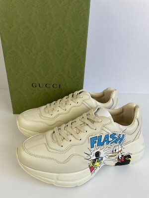 GUCCI x Disney Rhyton Donald Duck Leather Sneaker Shoe 646506
