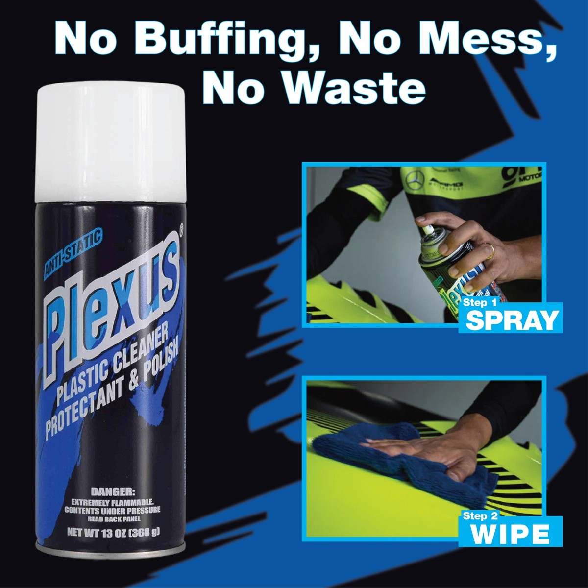 Plexus Plastic Cleaner Protectant & Polish 13oz Made in USA w