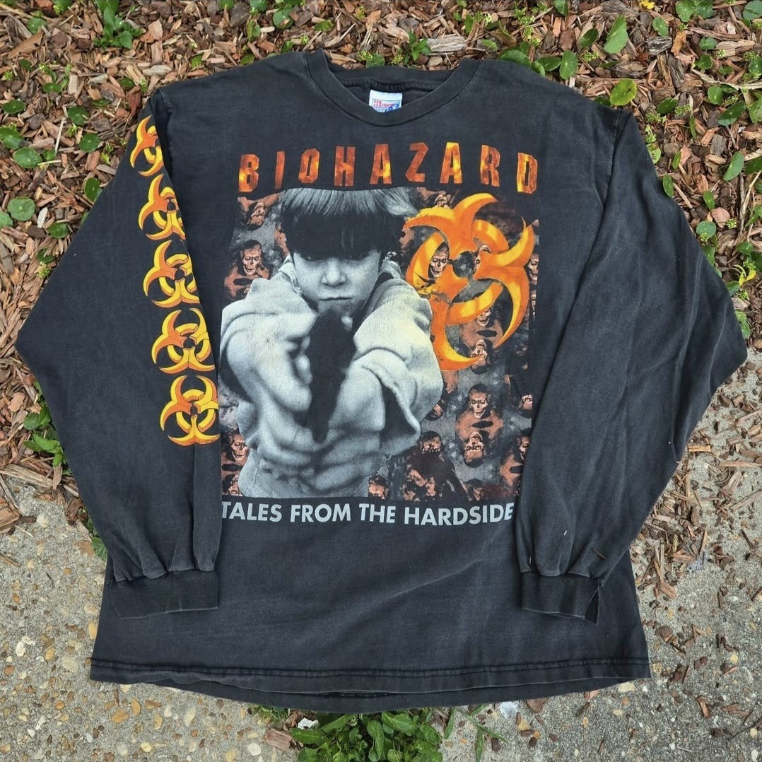 Vtg 90s Biohazard Tales From Hard Side LS T-Shirt XL 1995 State
