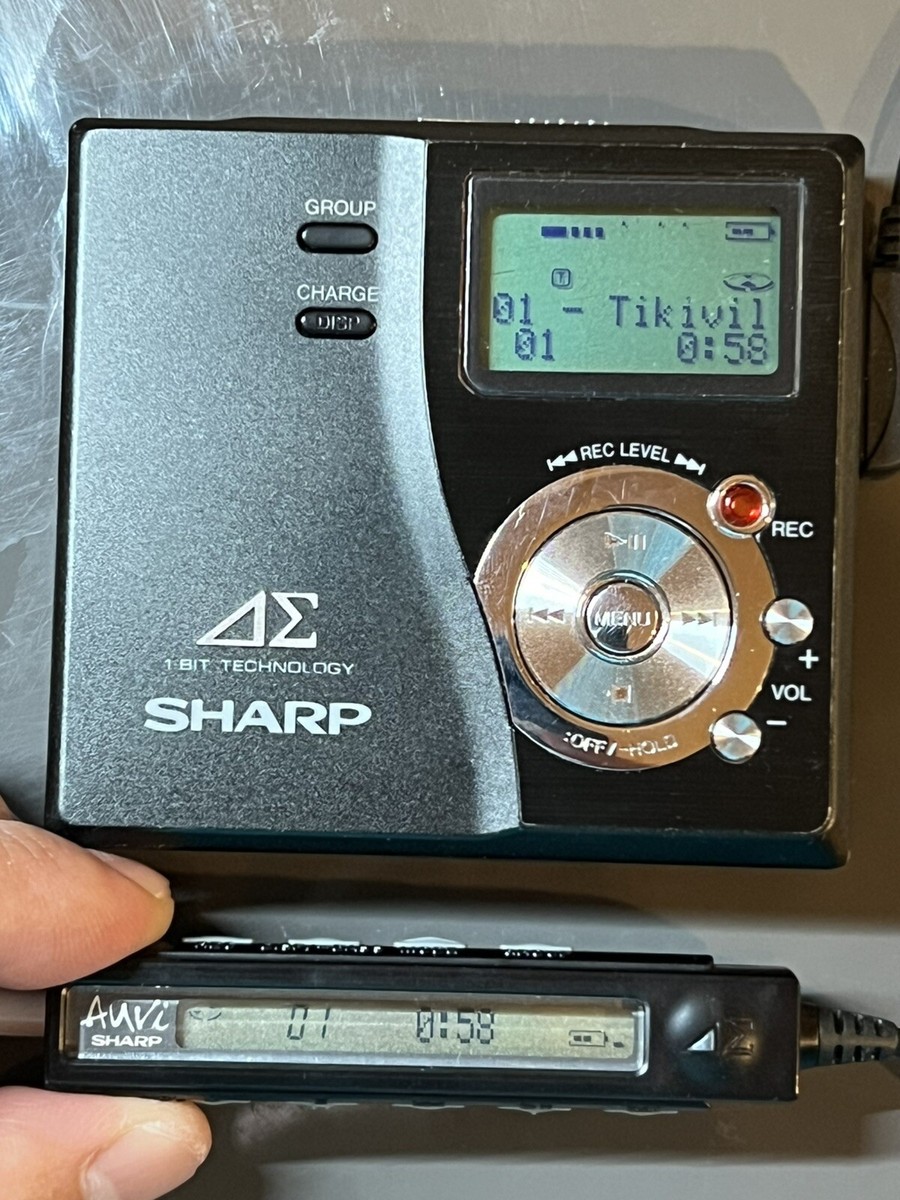 SHARP ポータブルMDプレーヤー MD-MS100-S 付属品有り SHARP