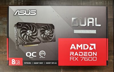 ASUS DUAL-RX7600-O8G-EVO AMD Radeon RX 7600 8GB GDDR6 Graphics