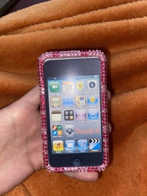 Bling Rhinestone Protector Case for iPod Touch 4th Gen - Zebra