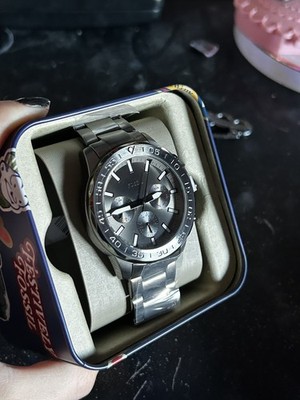 FOSSIL Bannon Mens Multifunction Watch, Gray Dial Day Date