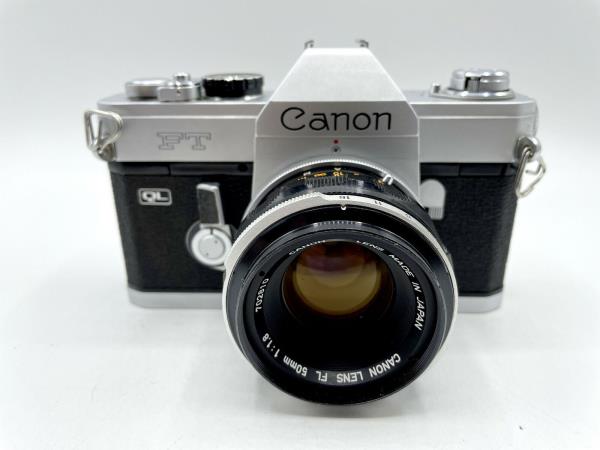 Canon FT QL 35mm Film Camera With 50mm f/1.8 Lens - Black or