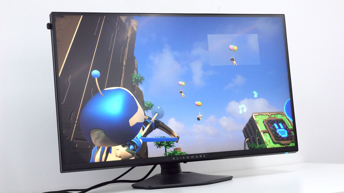 ゲームに合わせてFHD／360Hzと4K／180Hzを切り替えられ画面の一部を