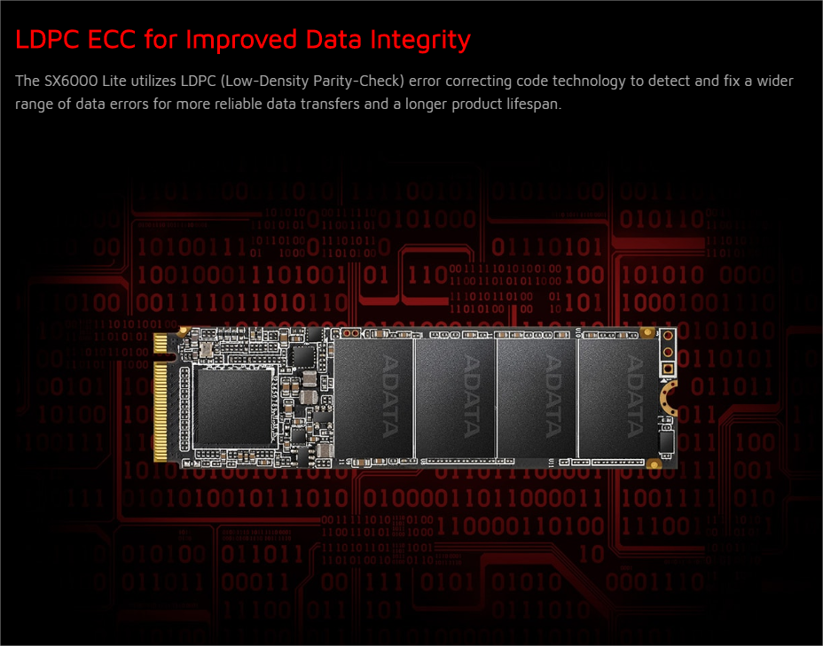 Adata XPG SX6000 LITE 128GB/256GB/512GB PCIe Gen3x4 M.2 2280 Solid