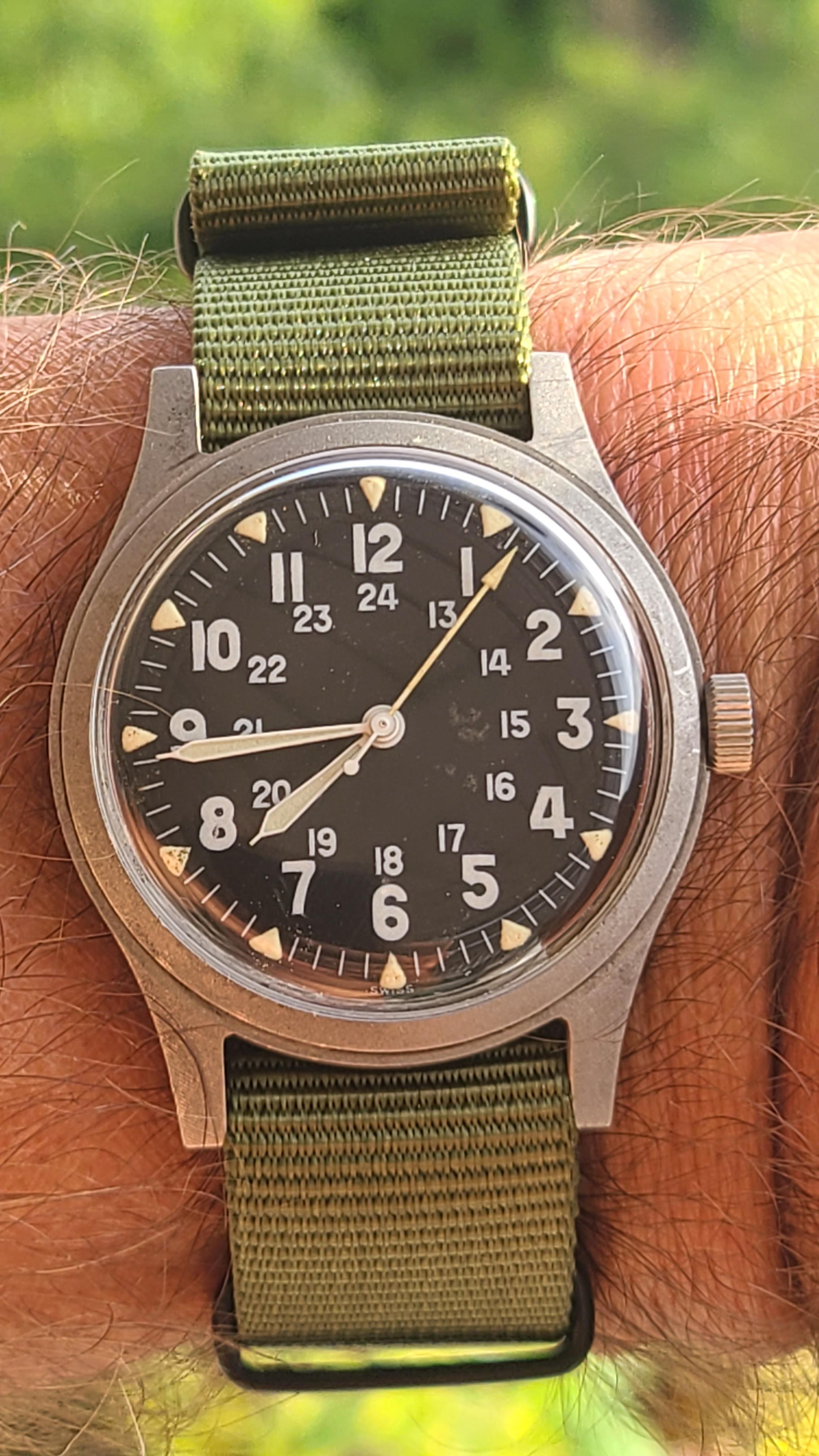 GG-W-113/ハミルトン] お父さんのベトナム戦争時代の海軍支給の時計が