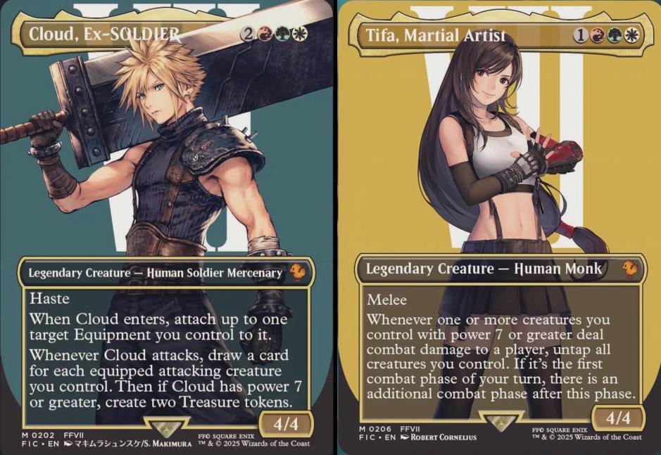 クラウドとティファ、ファイナルファンタジーのMagic: The Gathering