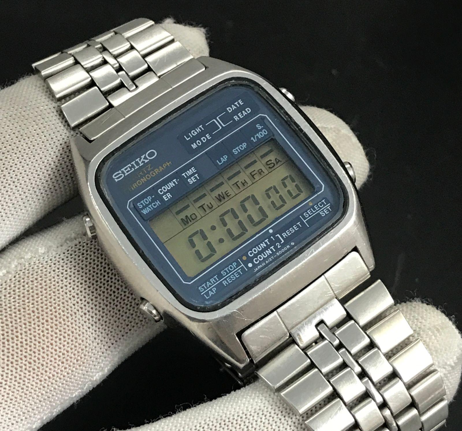 レア ヴィンテージ セイコー デジタル LCD クロノグラフ 