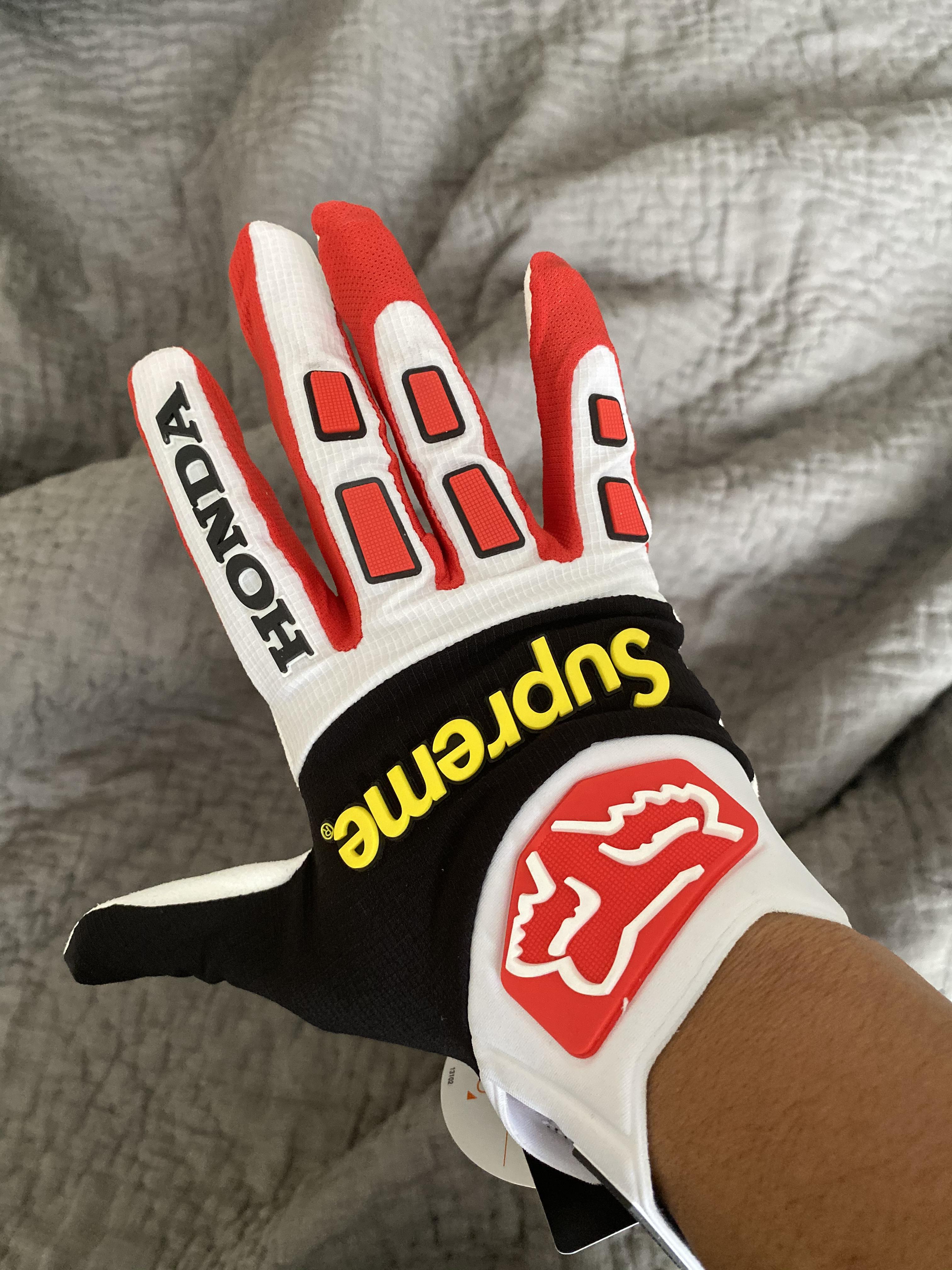 Honda X Supreme motorcycle gloves. You can rock these when the