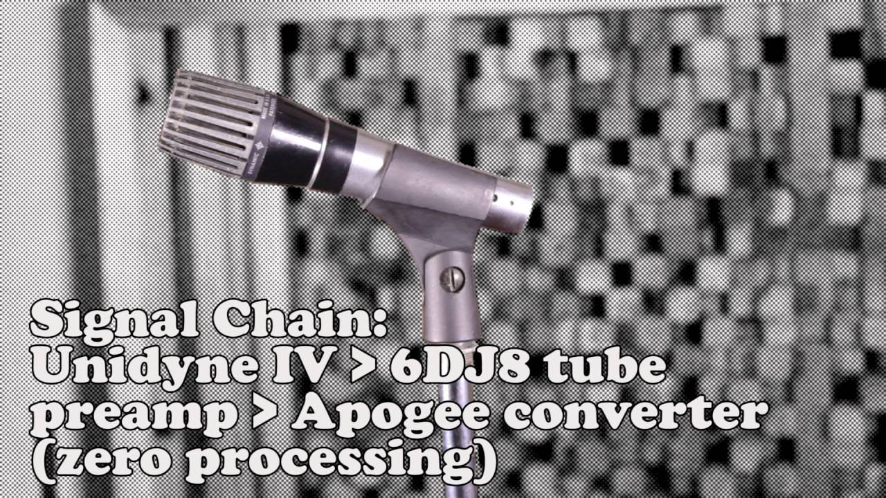 Vintage Shure Unidyne IV 548 microphone demonstration (Episode IV