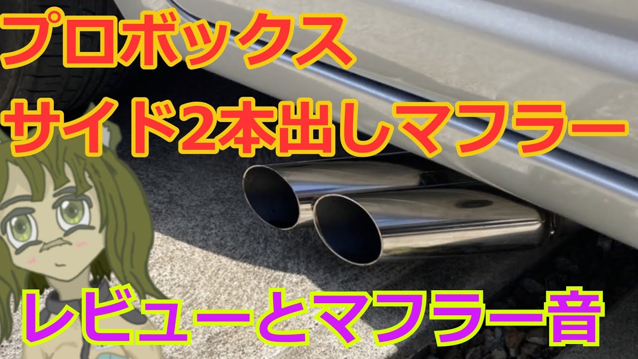 レビュー動画）人気？プロボックス サイド2本出しマフラー付けてみた