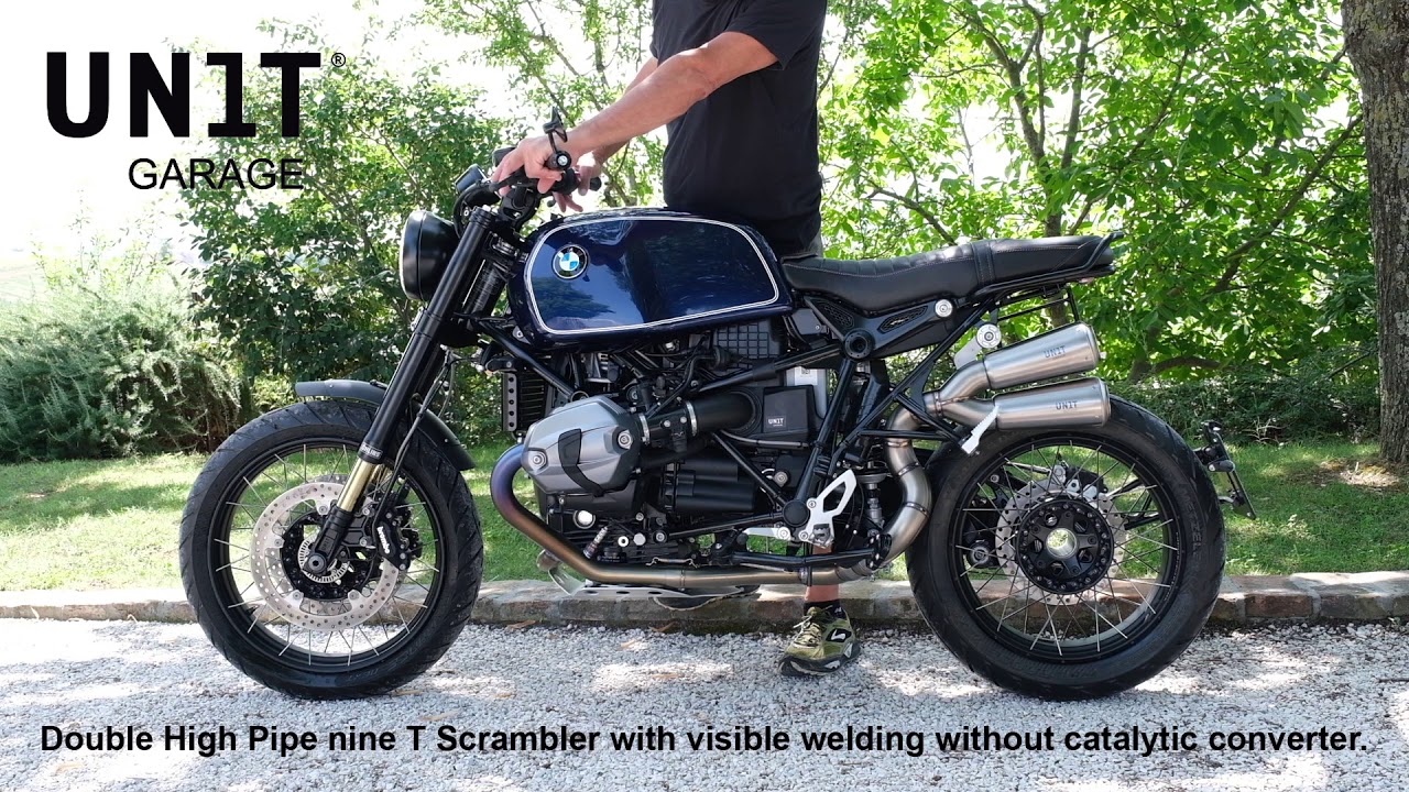 BMW RnineT Scrambler スリップオンマフラー ダブルハイパイプ