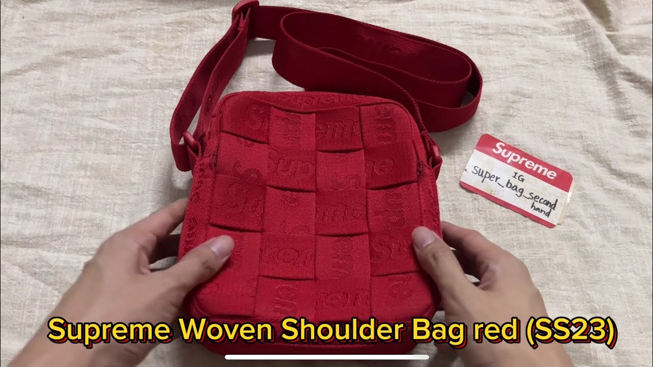 Supreme Woven Shoulder Bag Red (SS23) - YouTube