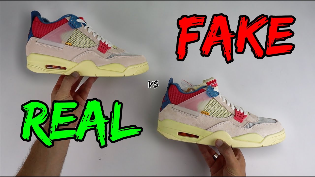 REAL VS FAKE! NIKE X UNION JORDAN 4 GUAVA COMPARISON! - YouTube