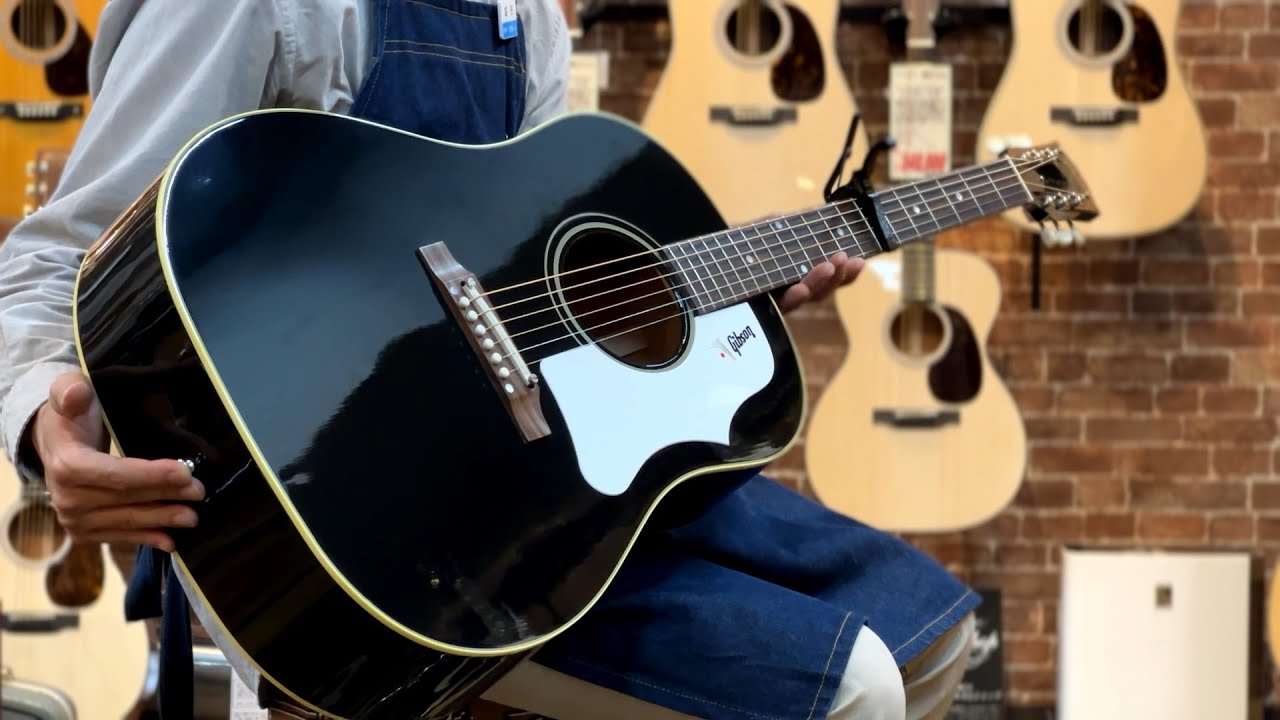 Gibson 60s J-45 Original ADJ Ebony #20794034 - YouTube