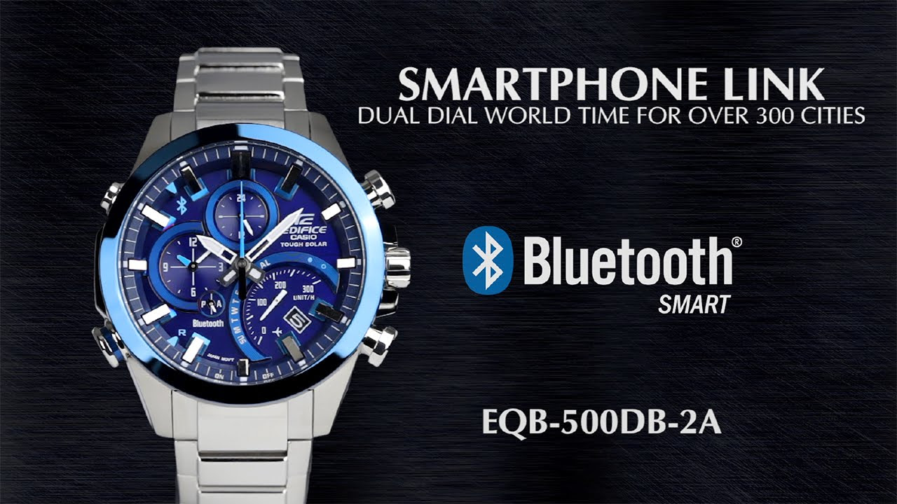 CASIO EDIFICE SMARTPHONE LINK EQB-500DB product video - YouTube