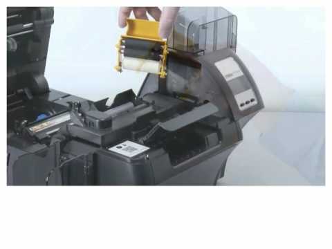 Zebra ZXP Series 9 - Installing The Cleaning Catridge - YouTube