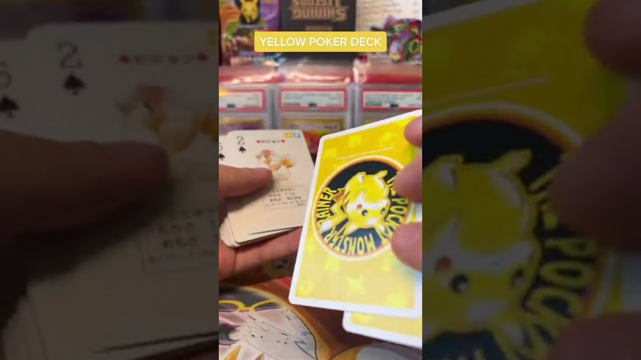 Pokemon Yellow Deck Poker Cards! Rare 1996 Vintage Playing Cards
