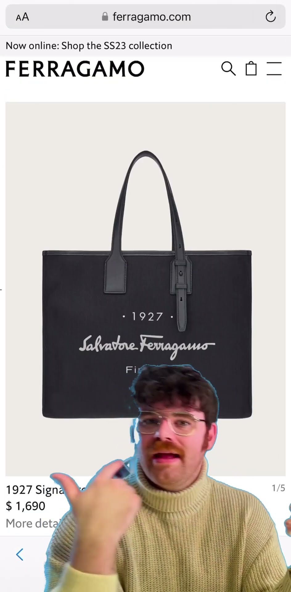 Ferragamo 1927 Signature Tote Bag | **Best Bags for Men Summer