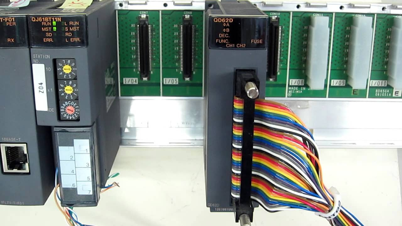 MITSUBISHI Electric QD62D High-speed counter unit 動作確認 - YouTube