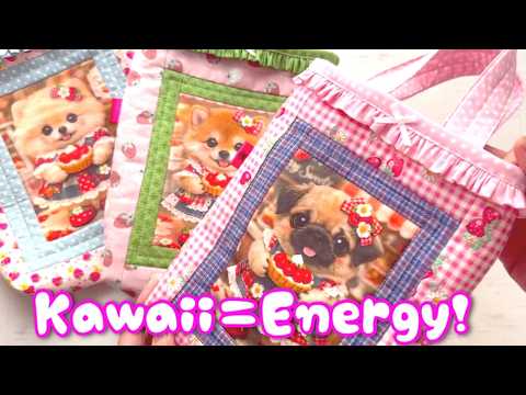 雑貨】可愛いの大渋滞！パネル生地で作るうちの子ミニバッグ - YouTube