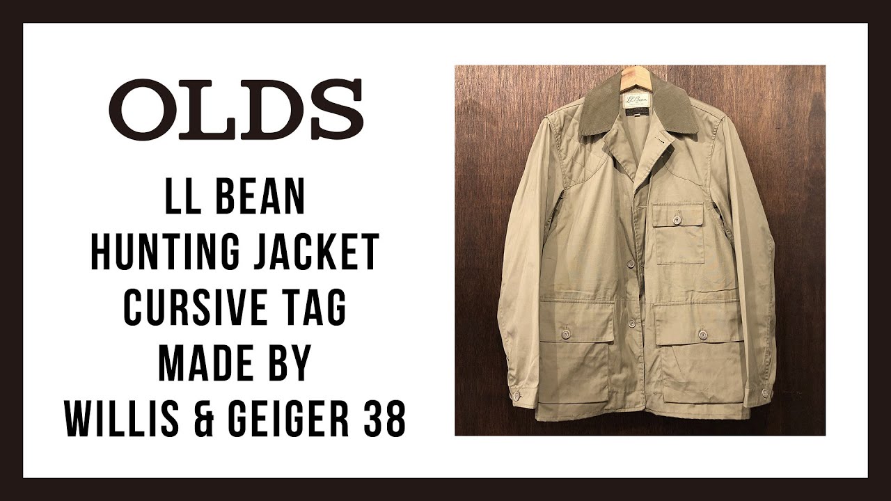 LL Bean Hunting Jacket Cursive Tag Made by Willis & Geiger 38