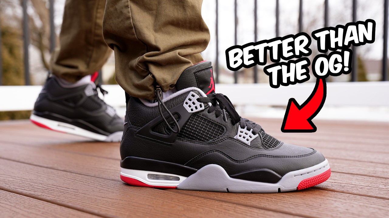 Air Jordan 4 BRED Reimagined REVIEW & On Feet - YouTube