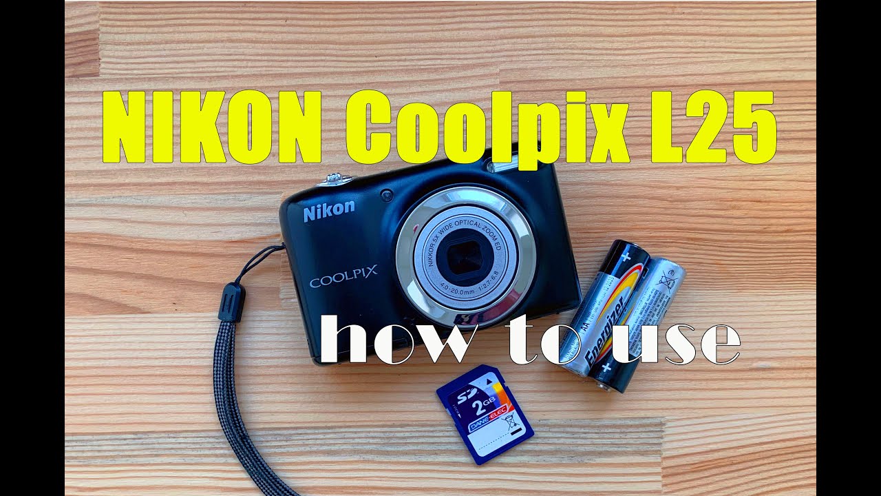 Y2K Digital camera Nikon Coolpix L25 How to use - YouTube