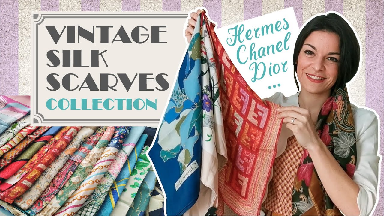 Vintage SILK SCARVES COLLECTION - Designer scarves - High end
