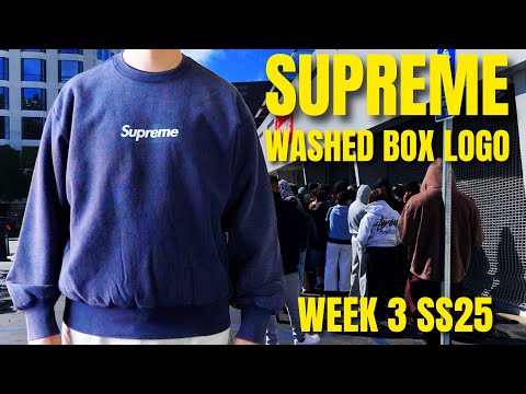 Supreme Washed Box Logo Crewneck In-Store Pick-Up (Week 3 SS 25
