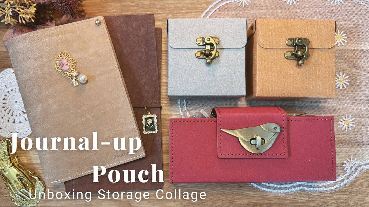 素敵な収納ポーチの紹介|収納|コラージュ🍒Journal-up Pouch - YouTube