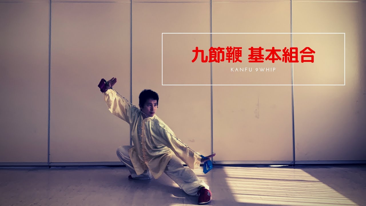 九節鞭の基本と繋げた動作 カンフー武器 中国武術太極拳器械