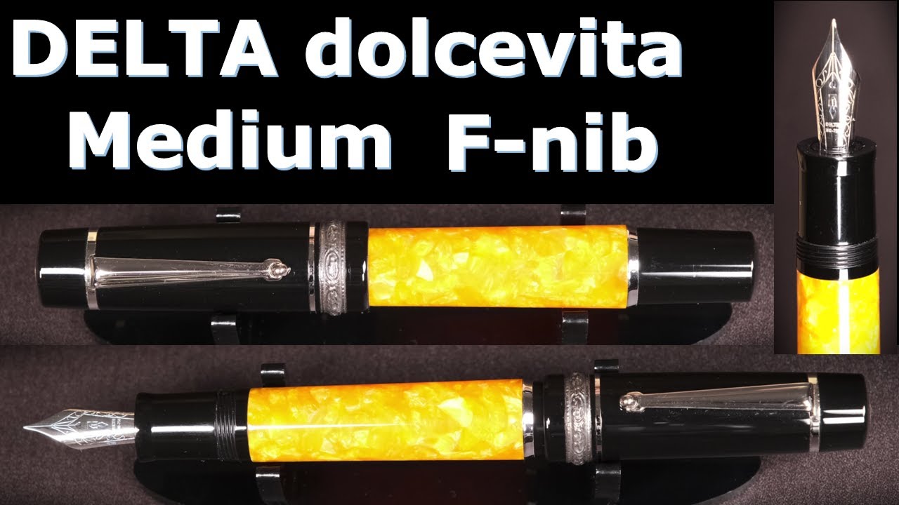 デルタ万年筆・ドルチェビータ・ミディアム・F字 - YouTube