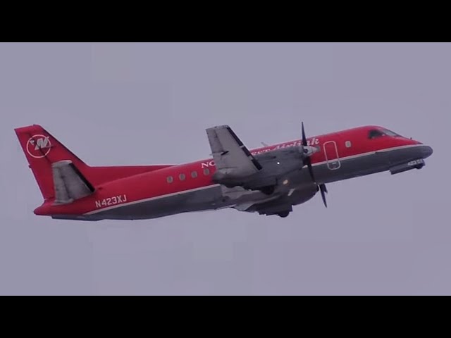 Northwest Airlink Saab 340B+ [N423XJ] Takeoff | Minneapolis/ St