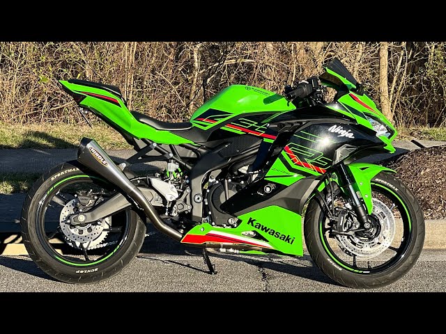 NINJA ZX4RR FIRST START and RIDE WITH $1200 FULL Hindle Exhuast
