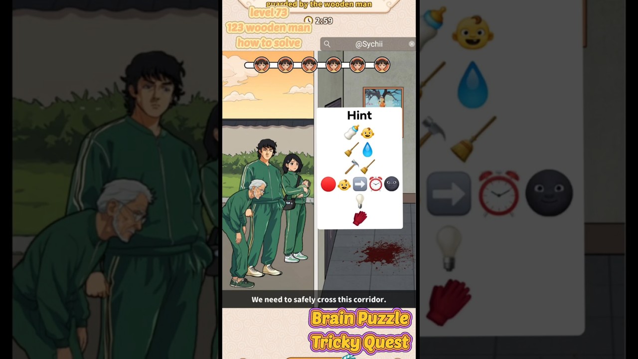 Level 73: Brain Puzzle Tricky Quest: 123 Wooden Man. how to solve