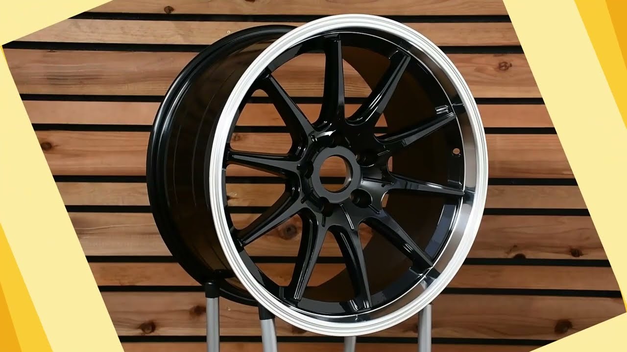 18インチ 9.5J+30 PCD 114.3 5穴 ブラック - YouTube