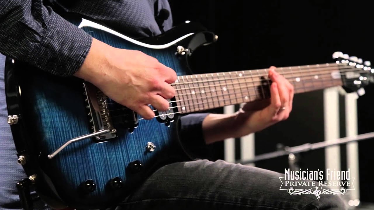 Music Man John Petrucci BFR 7 Electric Guitar Bahama Blueburst